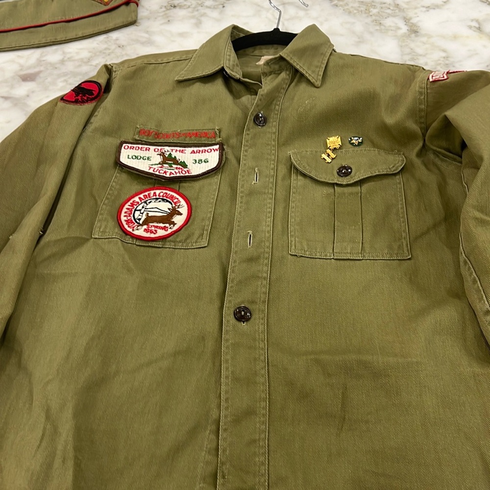 Boy Scout complete 2 pc boys uniform vintage size 12-14
